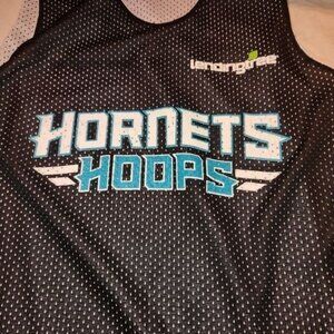 lendingtree charlotte HORNETS HOOPS reversible jersey YOUTH MEDIUM B4